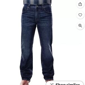 Mens Axel Slim Boot Cut Stretch Denim Jeans Dark Wash Size 40 X 32 NEW Preppy